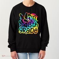 Peace Out 8th Grade Graduation Last Day Of School Tie Dye Women's Sweatshirt thumb 0