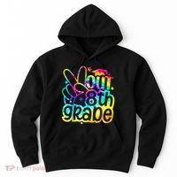Peace Out 8th Grade Graduation Last Day Of School Tie Dye Hoodie thumb 0