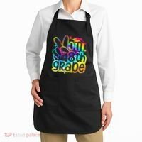 Peace Out 8th Grade Graduation Last Day Of School Tie Dye Apron thumb 2