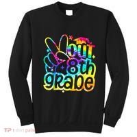 Peace Out 8th Grade Graduation Last Day Of School Tie Dye Sweatshirt thumb 0