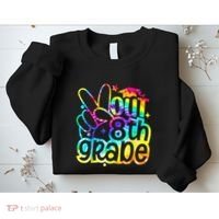 Peace Out 8th Grade Graduation Last Day Of School Tie Dye Sweatshirt thumb 2
