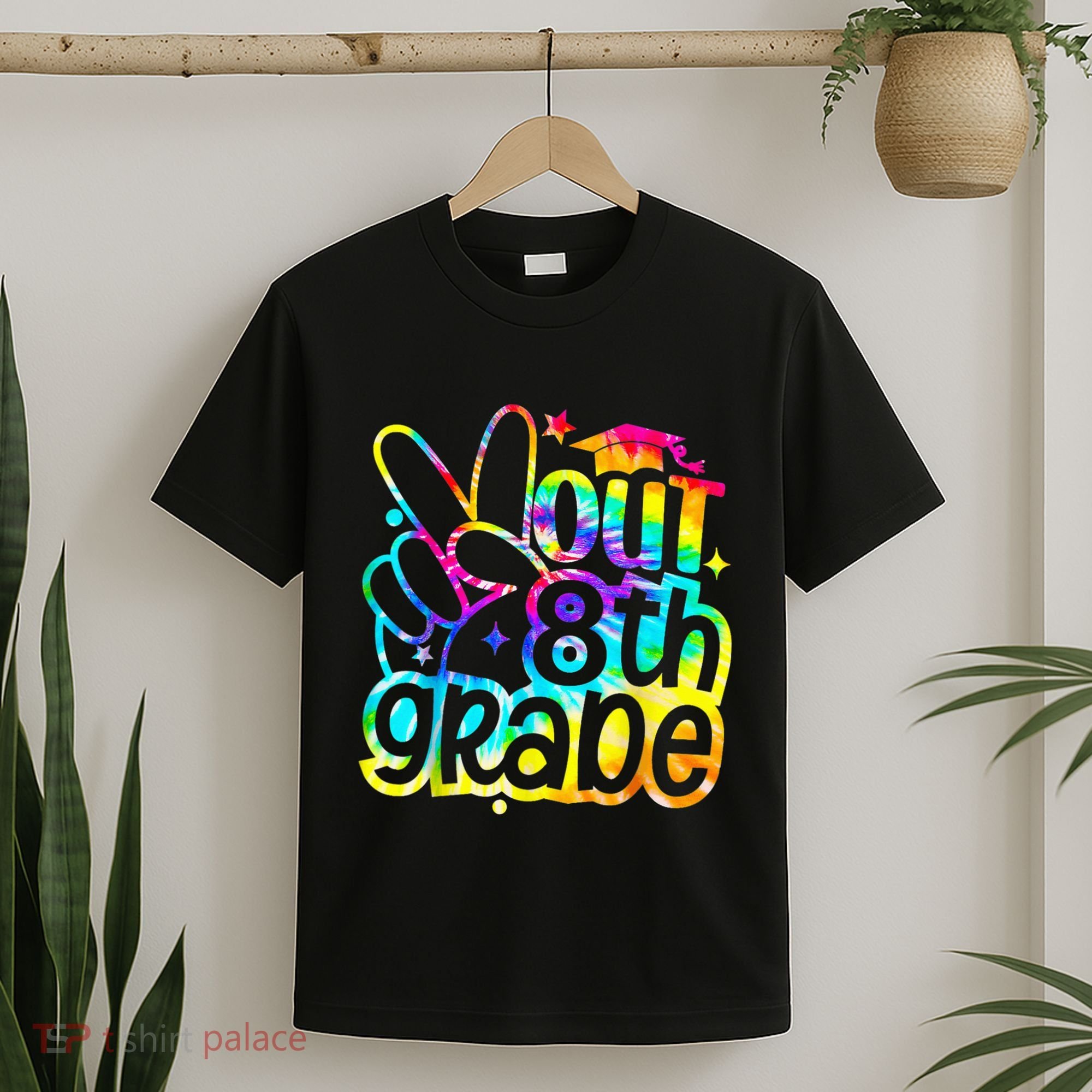 Peace Out 8th Grade Graduation Last Day Of School Tie Dye T-Shirt