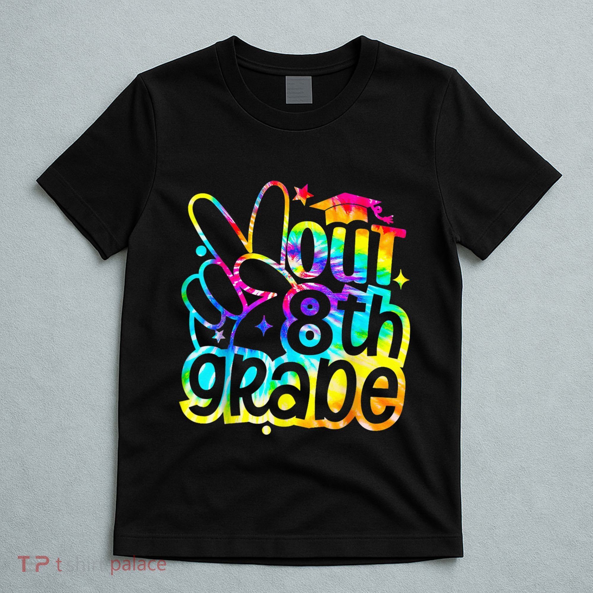 Peace Out 8th Grade Graduation Last Day Of School Tie Dye T-Shirt