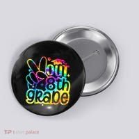 Peace Out 8th Grade Graduation Last Day Of School Tie Dye Button thumb 0