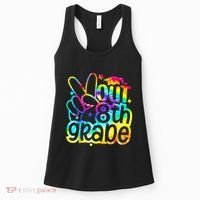 Peace Out 8th Grade Graduation Last Day Of School Tie Dye Women's Tank Top thumb 0