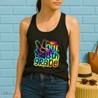 Peace Out 8th Grade Graduation Last Day Of School Tie Dye Women's Tank Top thumb 2