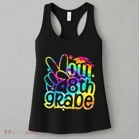 Peace Out 8th Grade Graduation Last Day Of School Tie Dye Women's Tank Top thumb 3