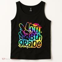 Peace Out 8th Grade Graduation Last Day Of School Tie Dye Tank Top thumb 2