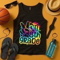 Peace Out 8th Grade Graduation Last Day Of School Tie Dye Tank Top thumb 4