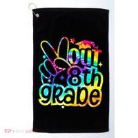Peace Out 8th Grade Graduation Last Day Of School Tie Dye Golf Towel thumb 0