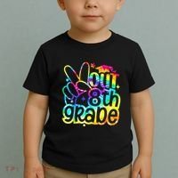 Peace Out 8th Grade Graduation Last Day Of School Tie Dye Toddler T-Shirt thumb 2