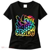 Peace Out 8th Grade Graduation Last Day Of School Tie Dye Women's T-Shirt thumb 0