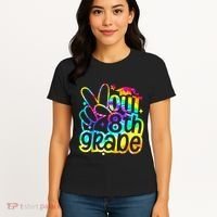 Peace Out 8th Grade Graduation Last Day Of School Tie Dye Women's T-Shirt thumb 4
