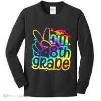 Peace Out 8th Grade Graduation Last Day Of School Tie Dye Kids Long Sleeve Shirt thumb 0