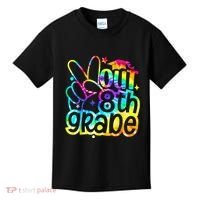 Peace Out 8th Grade Graduation Last Day Of School Tie Dye Kids T-Shirt thumb 0