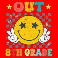 Peace Out 8th Grade Graduate Graduation Last Day Of School Santa Hat thumb 1