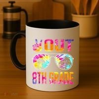 Peace Out 8th Grade Tie Dye Graduation Last Day Of School Coffee Mug thumb 4