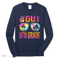 Peace Out 8th Grade Tie Dye Graduation Last Day Of School Long Sleeve Shirt thumb 0