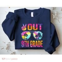 Peace Out 8th Grade Tie Dye Graduation Last Day Of School Sweatshirt thumb 2