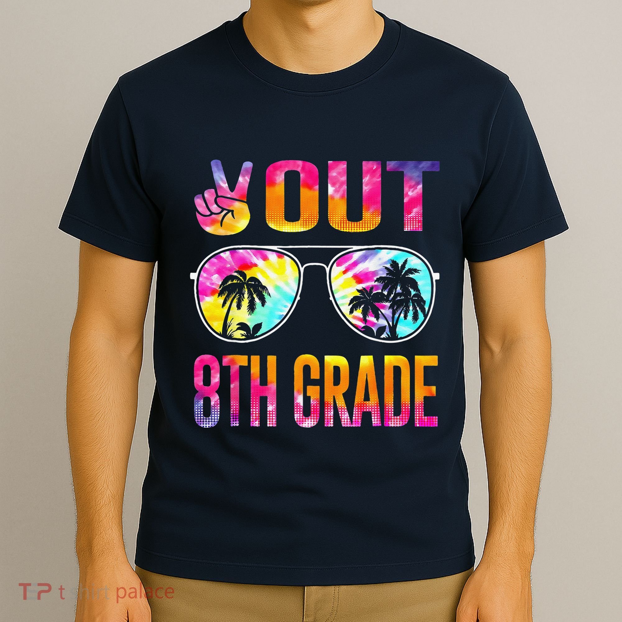 Peace Out 8th Grade Tie Dye Graduation Last Day Of School T-Shirt