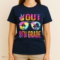 Peace Out 8th Grade Tie Dye Graduation Last Day Of School T-Shirt thumb 4