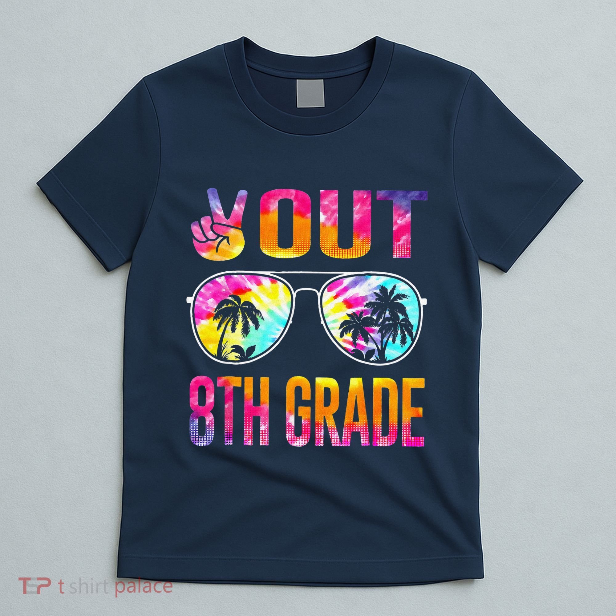 Peace Out 8th Grade Tie Dye Graduation Last Day Of School T-Shirt