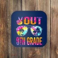 Peace Out 8th Grade Tie Dye Graduation Last Day Of School Coaster thumb 0