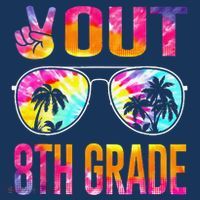 Peace Out 8th Grade Tie Dye Graduation Last Day Of School Women's Tank Top thumb 5