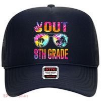 Peace Out 8th Grade Tie Dye Graduation Last Day Of School Hat thumb 0