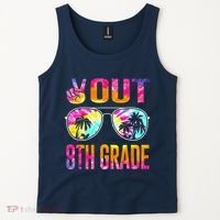 Peace Out 8th Grade Tie Dye Graduation Last Day Of School Tank Top thumb 2