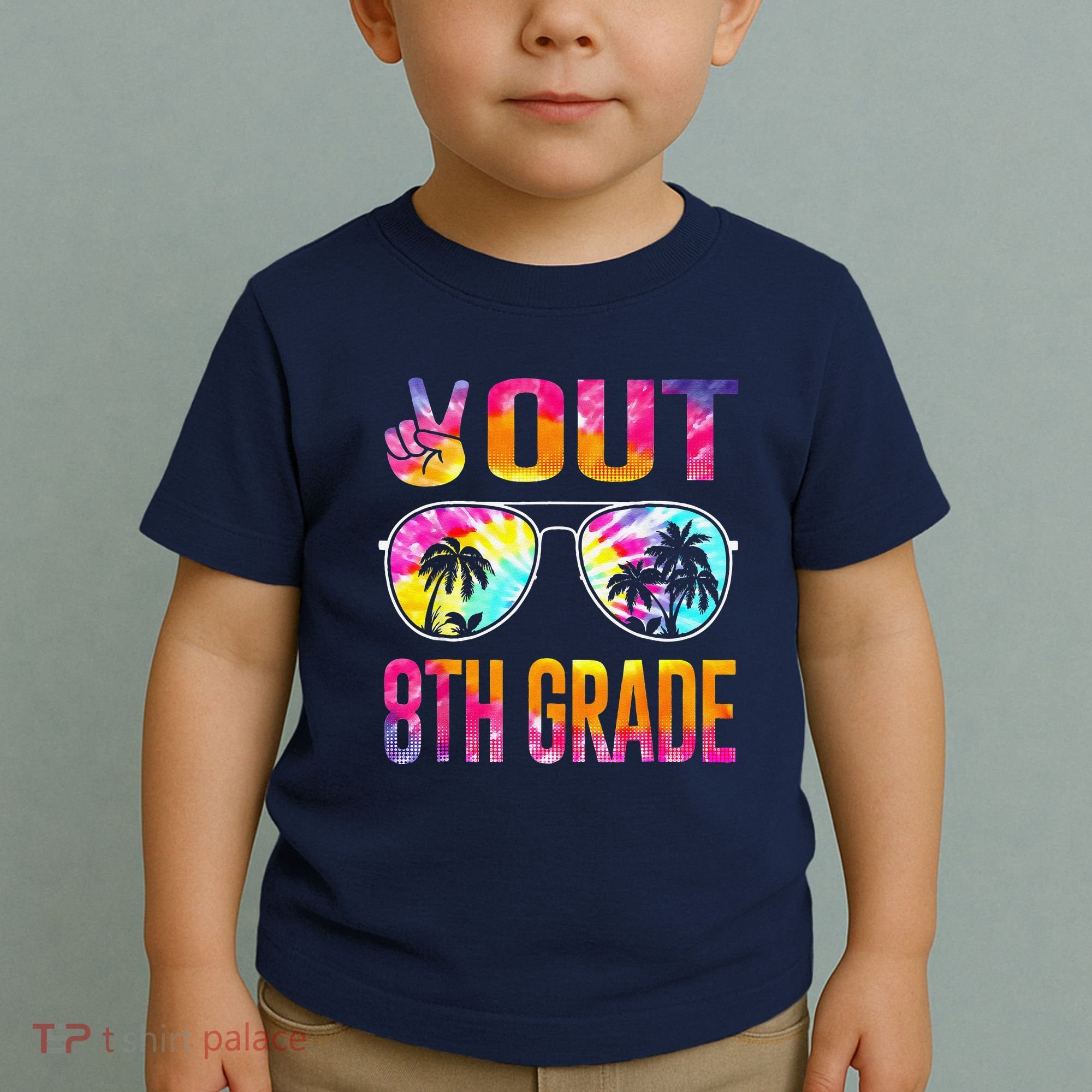 Peace Out 8th Grade Tie Dye Graduation Last Day Of School Toddler T-Shirt