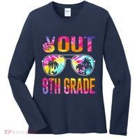 Peace Out 8th Grade Tie Dye Graduation Last Day Of School Women's Long Sleeve Shirt thumb 0