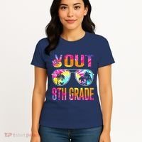Peace Out 8th Grade Tie Dye Graduation Last Day Of School Women's T-Shirt thumb 4