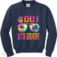 Peace Out 8th Grade Tie Dye Graduation Last Day Of School Kids Sweatshirt thumb 0