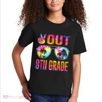 Peace Out 8th Grade Tie Dye Graduation Last Day Of School Kids T-Shirt thumb 2