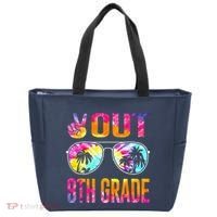 Peace Out 8th Grade Tie Dye Graduation Last Day Of School Tote Bag thumb 0