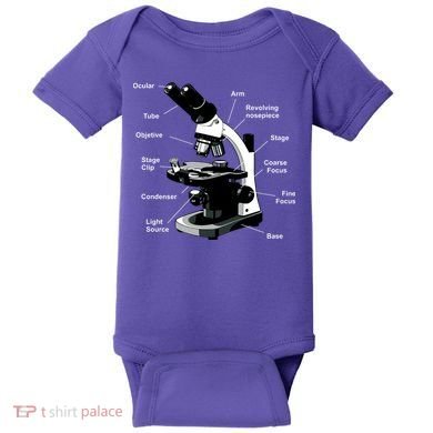 Parts Of A Microscope Baby Bodysuit