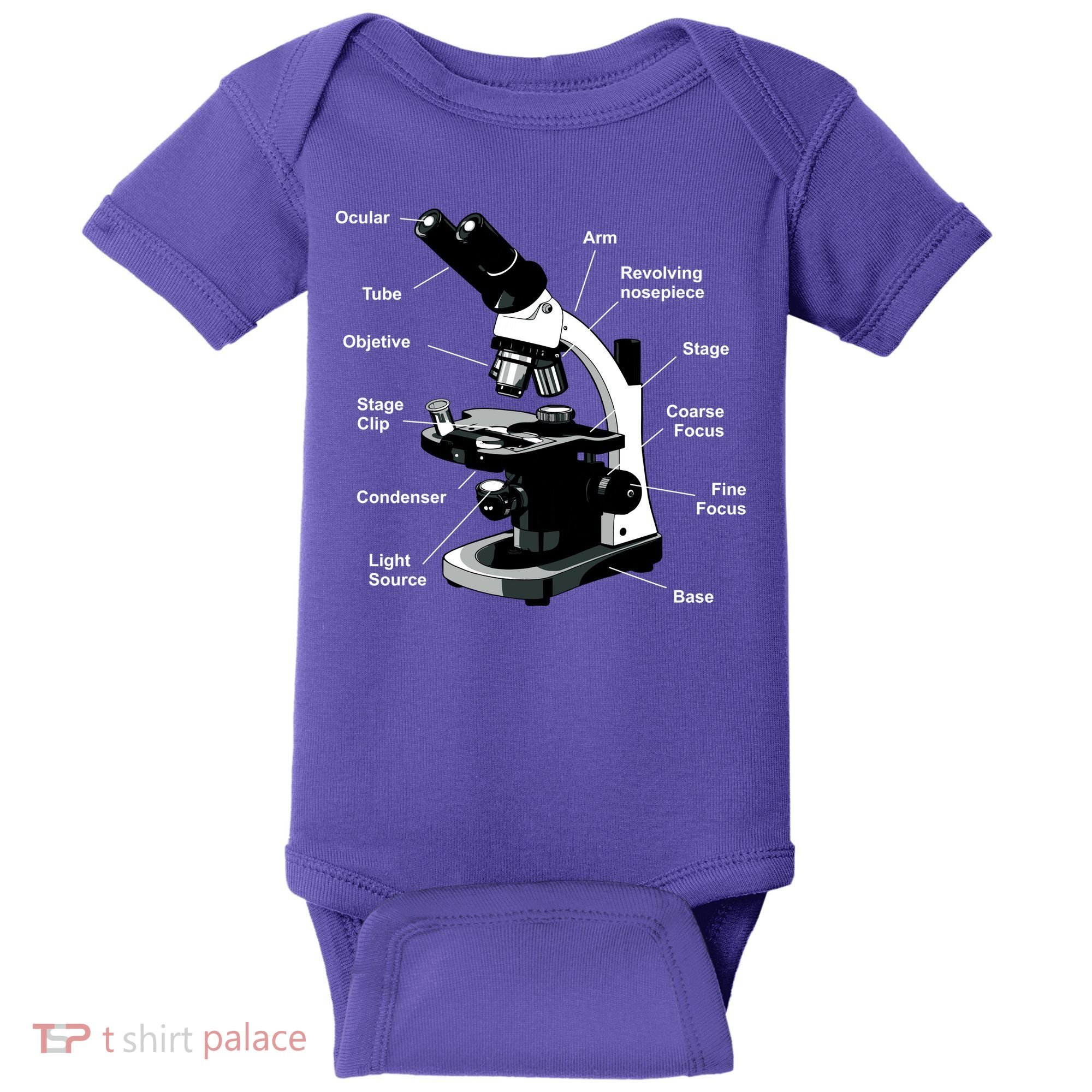 Parts Of A Microscope Baby Bodysuit