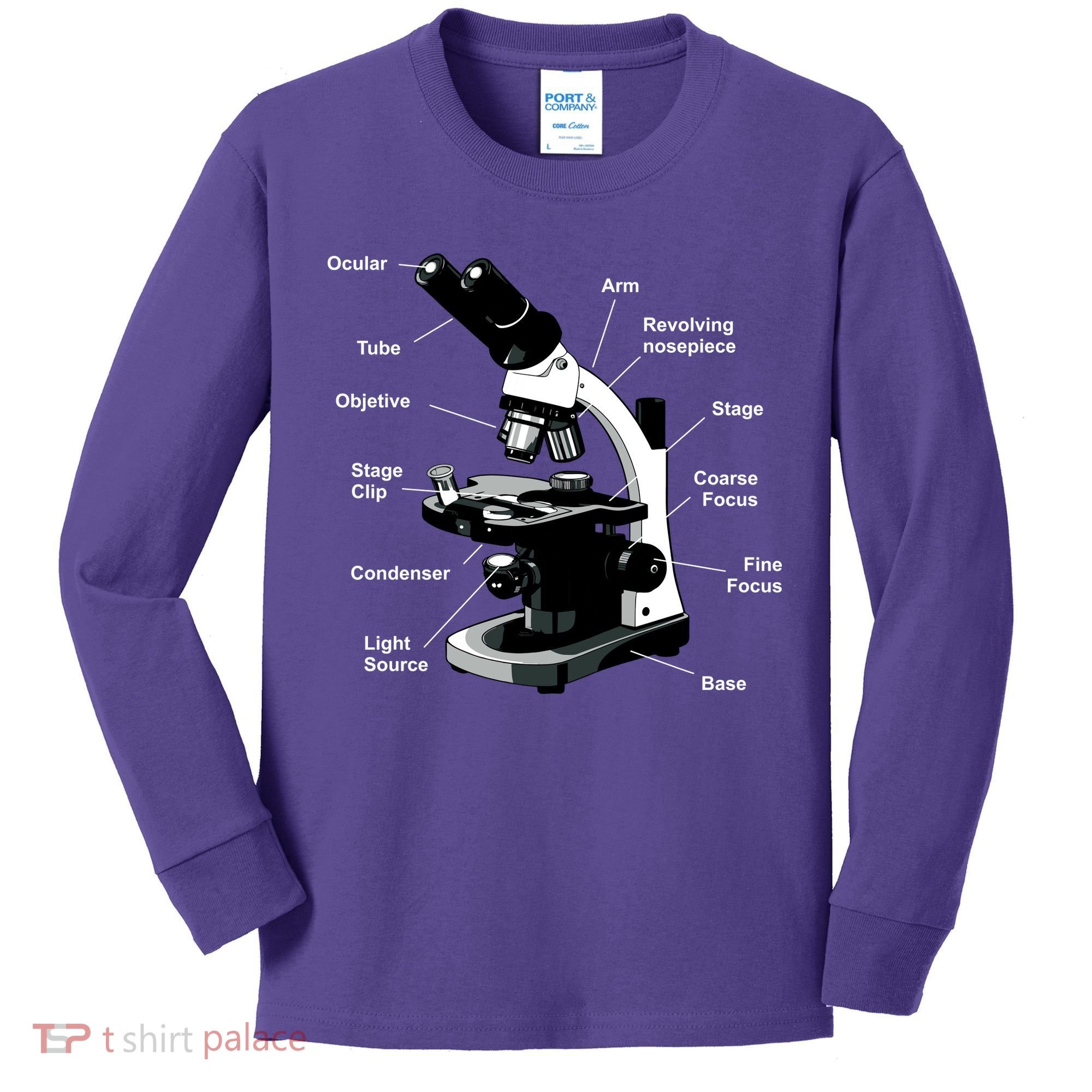 Parts Of A Microscope Kids Long Sleeve Shirt