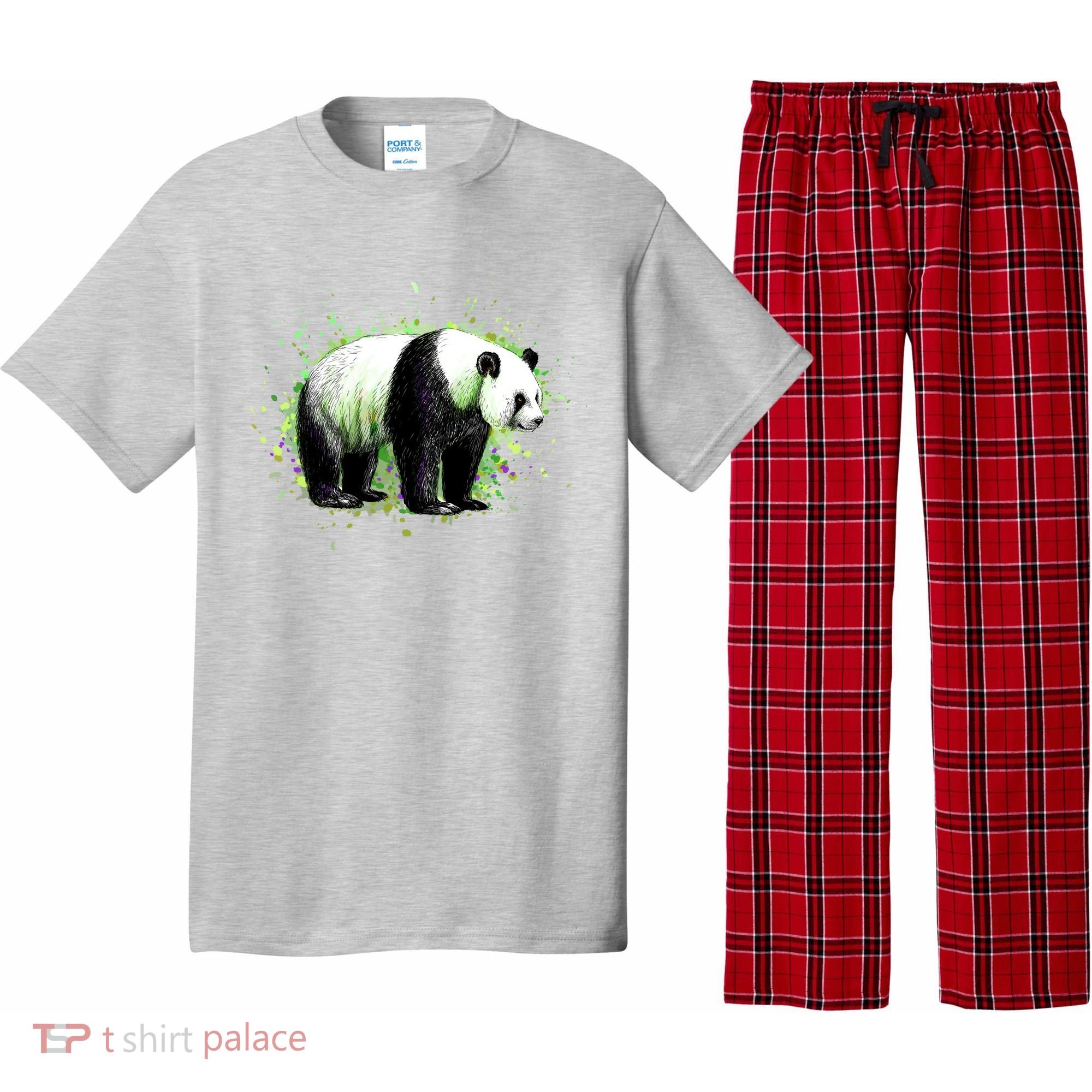 Portrait Of A Panda Bear Pajama Set