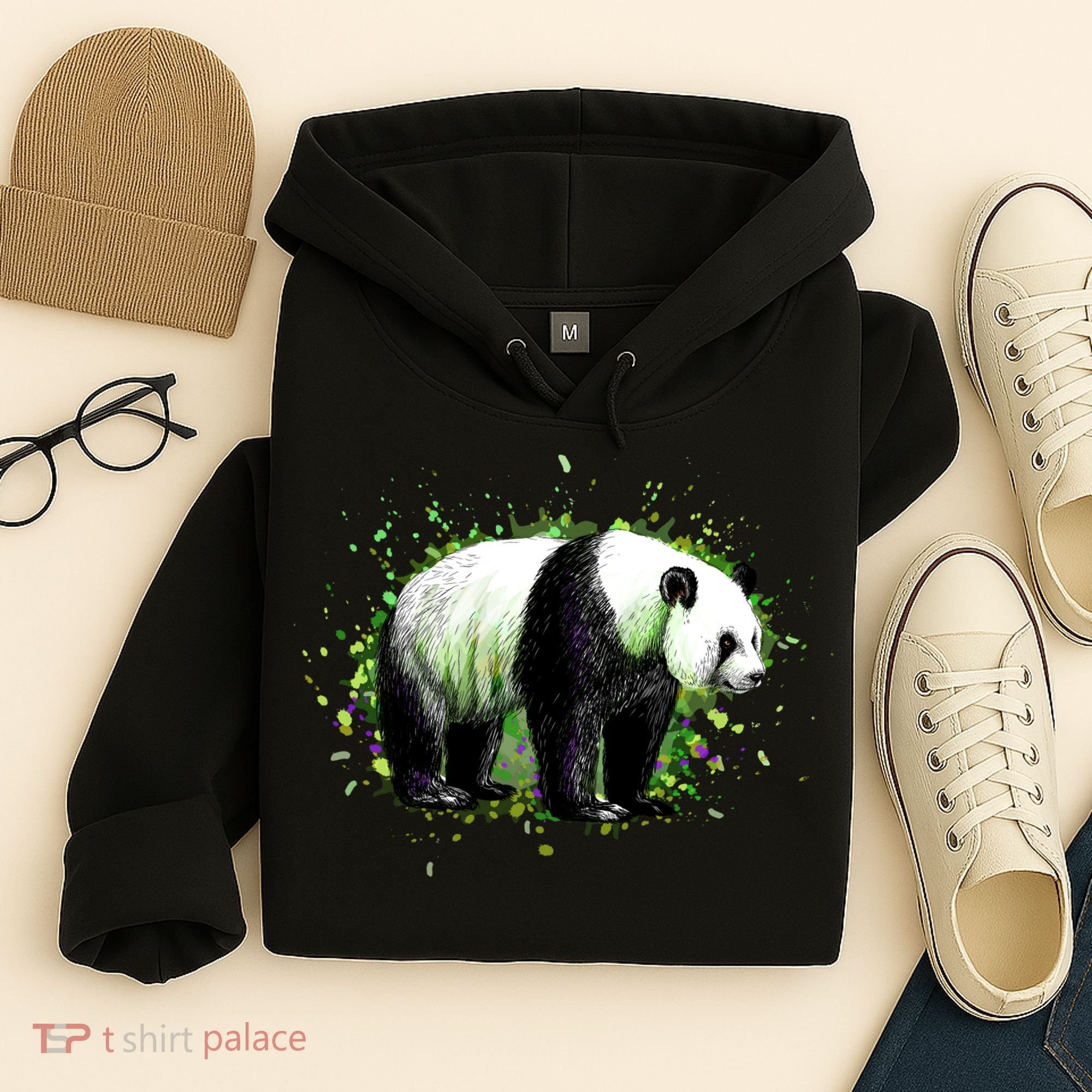 Portrait Of A Panda Bear Hoodie