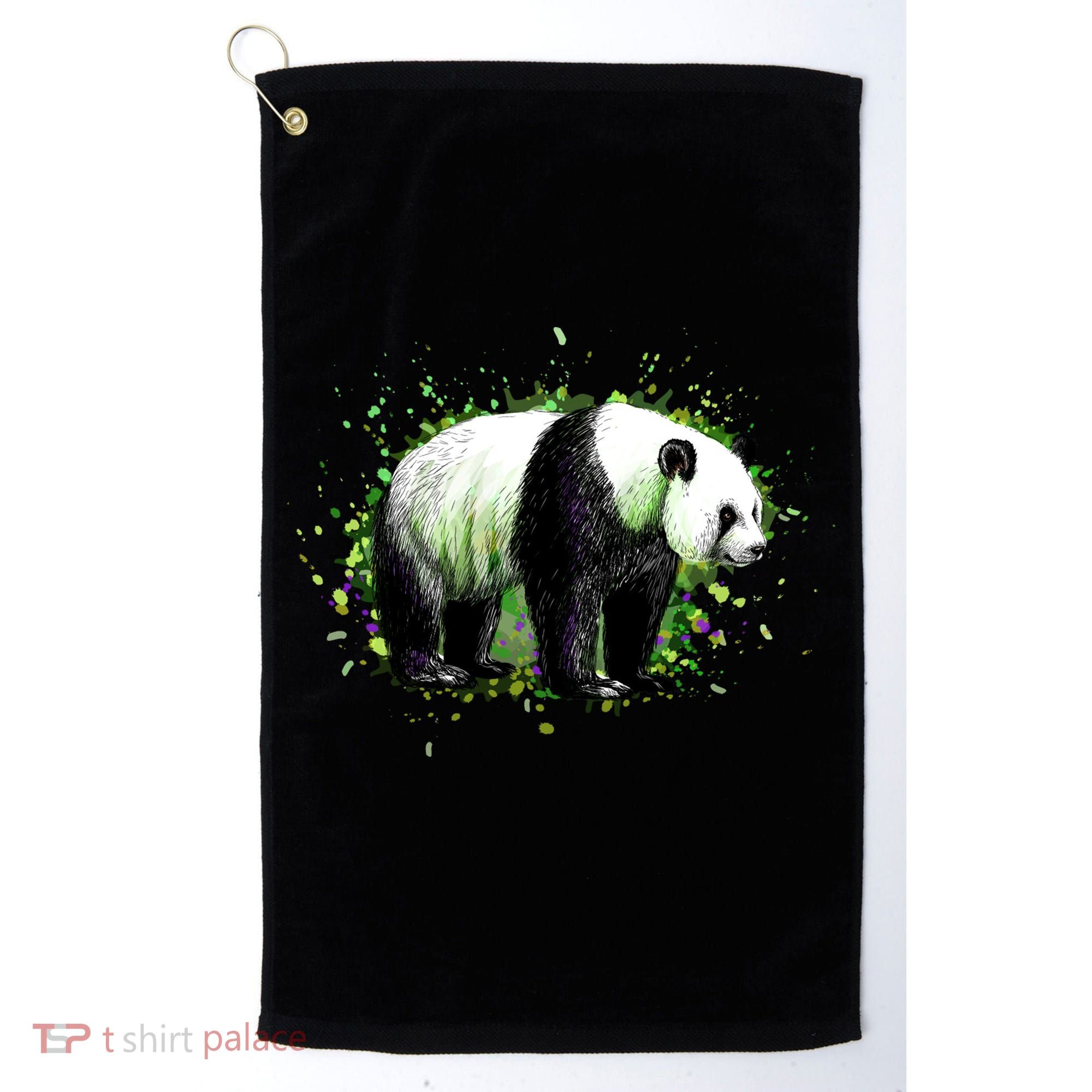 Portrait Of A Panda Bear Golf Towel