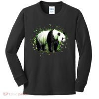 Portrait Of A Panda Bear Kids Long Sleeve Shirt thumb 0