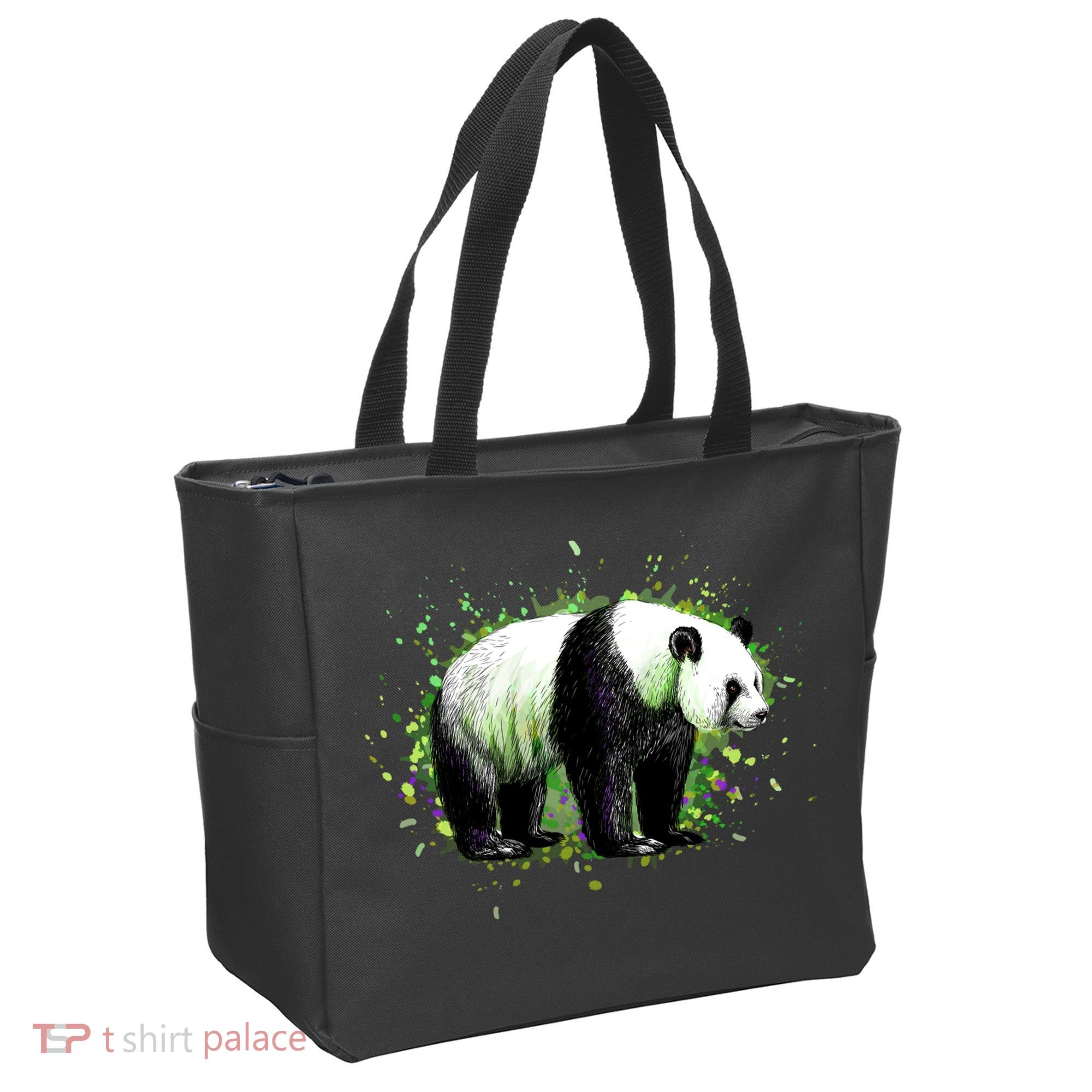 Portrait Of A Panda Bear Tote Bag