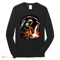 Parody Of Astronaut Becoming A Welder In Space Long Sleeve Shirt thumb 0