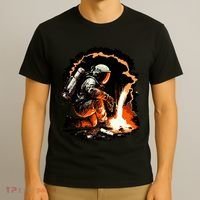 Parody Of Astronaut Becoming A Welder In Space T-Shirt thumb 3