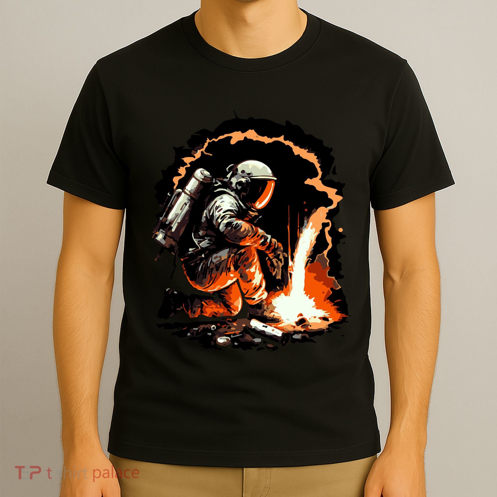 Parody Of Astronaut Becoming A Welder In Space T-Shirt