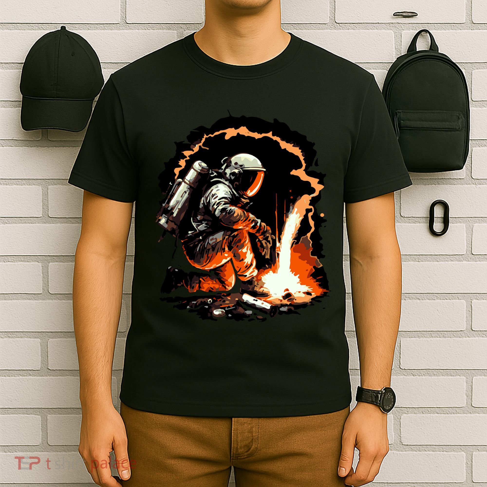 Parody Of Astronaut Becoming A Welder In Space T-Shirt