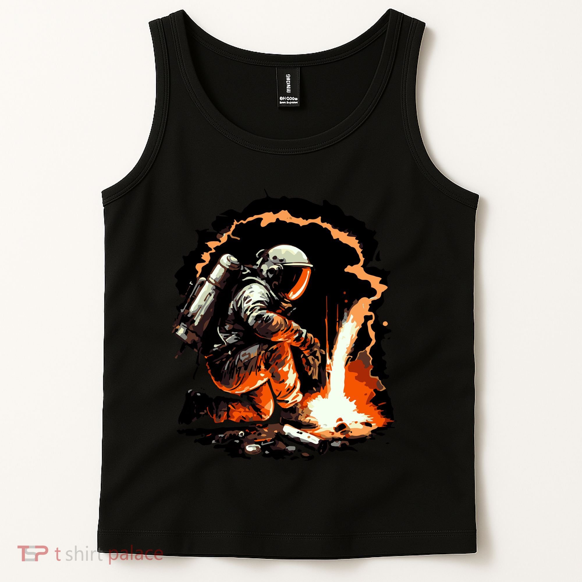 Parody Of Astronaut Becoming A Welder In Space Tank Top