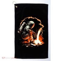 Parody Of Astronaut Becoming A Welder In Space Golf Towel thumb 0